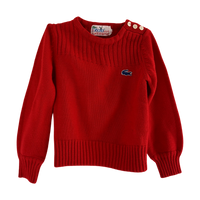 size 4/5 years izod lacoste knit red sweater