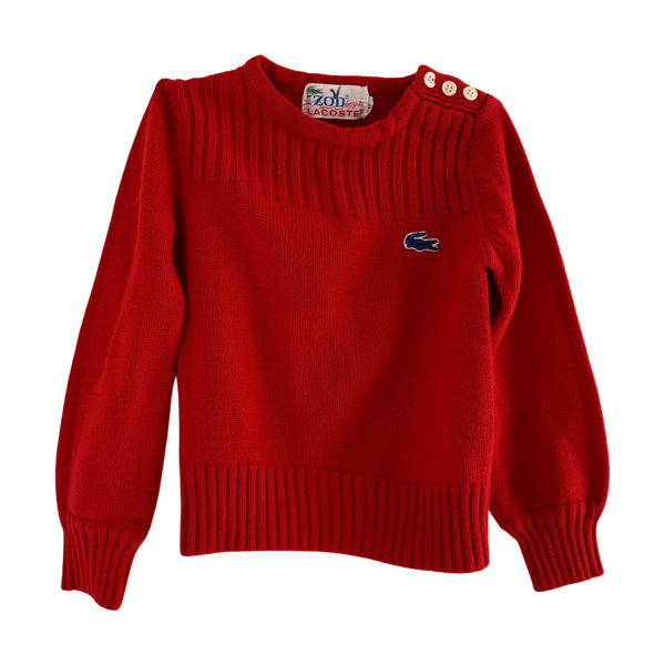 size 4/5 years izod lacoste knit red sweater