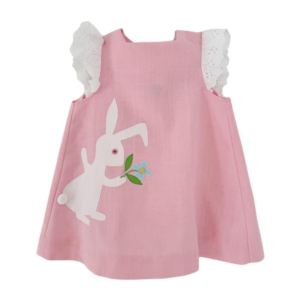 size 2/3 years rabbit holding a flower dress