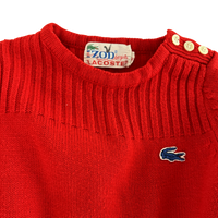 size 4/5 years izod lacoste knit red sweater