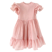 size 5 years gingham frilly dress