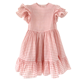 size 5 years gingham frilly dress