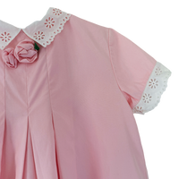 size 4 rosebud eyelet flower collar dress