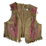 size 2-4 years suede fringe vest