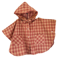 size 3-5 years plaid rain poncho