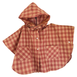 size 3-5 years plaid rain poncho