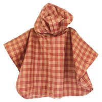 size 3-5 years plaid rain poncho