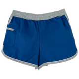 size 8 years cobalt blue with grey trim Donmoor retro shorts