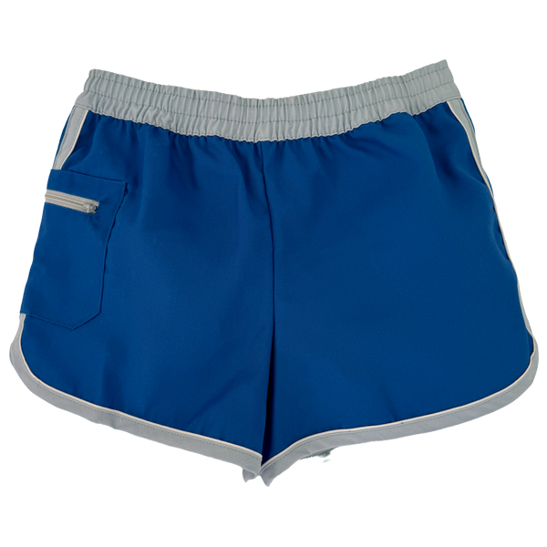 size 8 years cobalt blue with grey trim Donmoor retro shorts