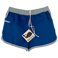 size 8 years cobalt blue with grey trim Donmoor retro shorts