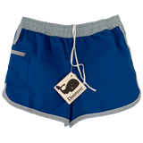 size 8 years cobalt blue with grey trim Donmoor retro shorts