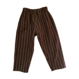 CHOCOLATE BROWN WITH CREAM STRIPE . PEASY PANTS