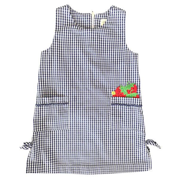 size 3/4 years navy gingham dress