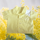 size 6 months yellow 1950's shirt