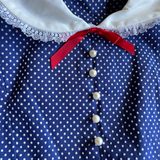 size 6-8 years swiss polka dot dress