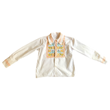 size 6-8 years embroidered bird shirt